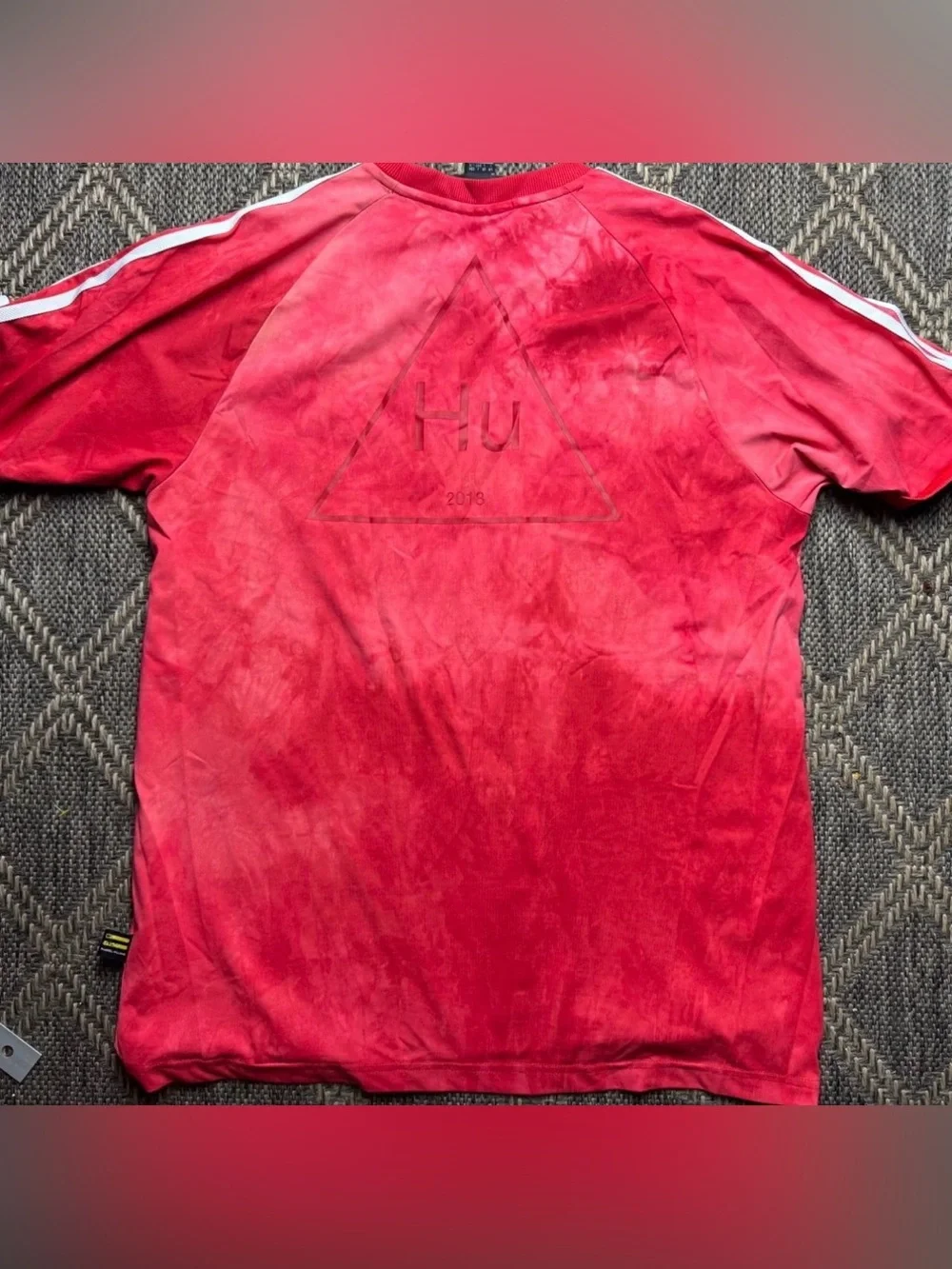 Adidas Pharrell Williams Shirt Mens L Tie Dye Trefoil Three Stripes HU CW9101